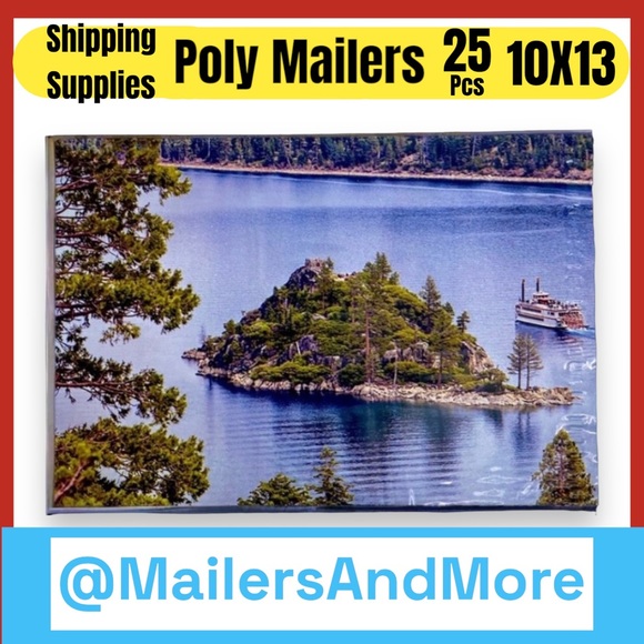 25 10X13 Poly Mailers Lake Tahoe California PRICE IS FIRM - Picture 3 of 8